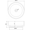 Mexen Lira glass worktop washbasin 37 x 37 cm, transparent - 24053700