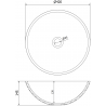 Mexen Olza glass countertop washbasin 42 x 42 cm, transparent - 24094200