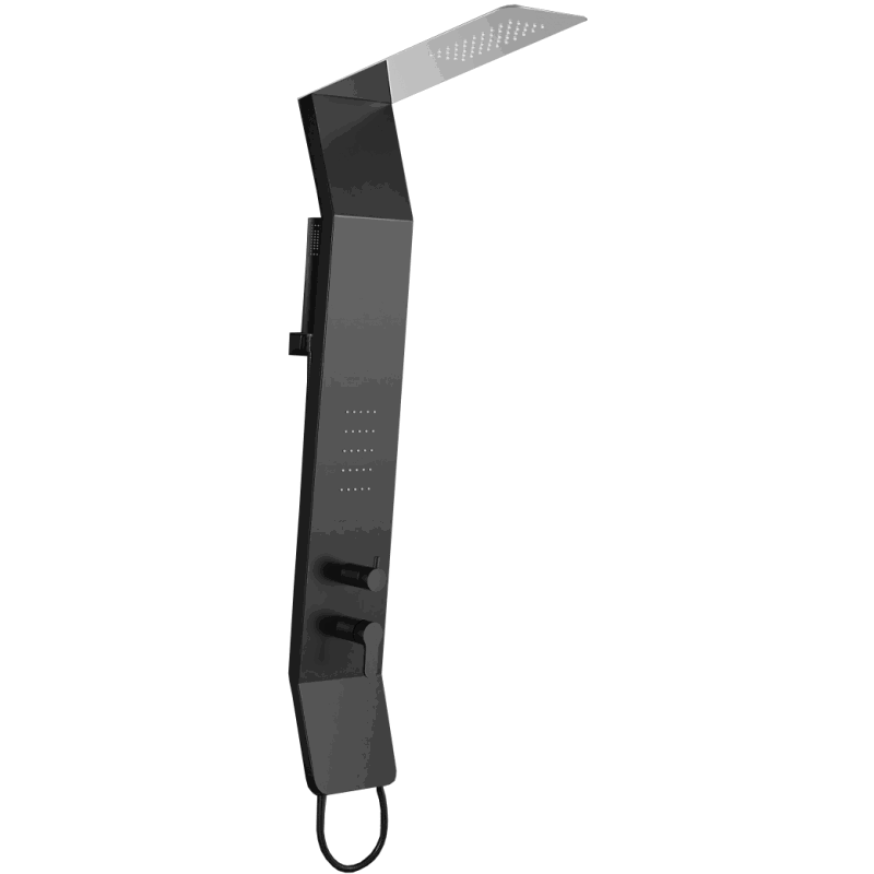 Mexen Yap shower panel, black/chrome - 7612-02-77