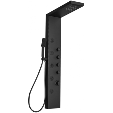 Mexen Lando shower panel, black - 7611-04-70