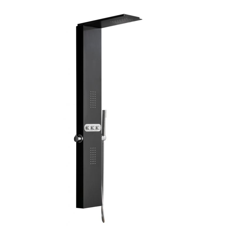 Mexen Omar shower panel, black - 7610-03-70