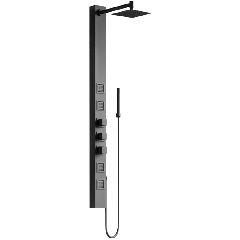 Mexen Orco shower panel, black - 7607-03-70