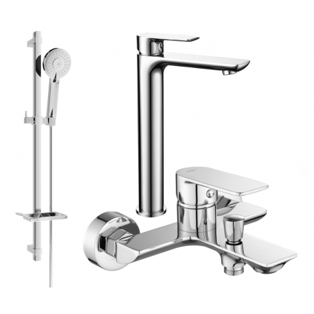 Mexen Alfa DQ40 bathtub set, Chrome - 745713DQ40-00