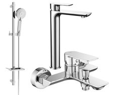 Mexen Alfa DQ40 bathtub set, Chrome - 745713DQ40-00