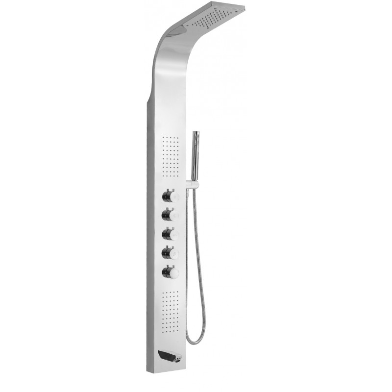 Mexen Timor shower panel with spout, chrome - 7621-04-00