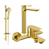 Mexen Alfa DQ40 bathtub set, Gold - 745713DQ40-50