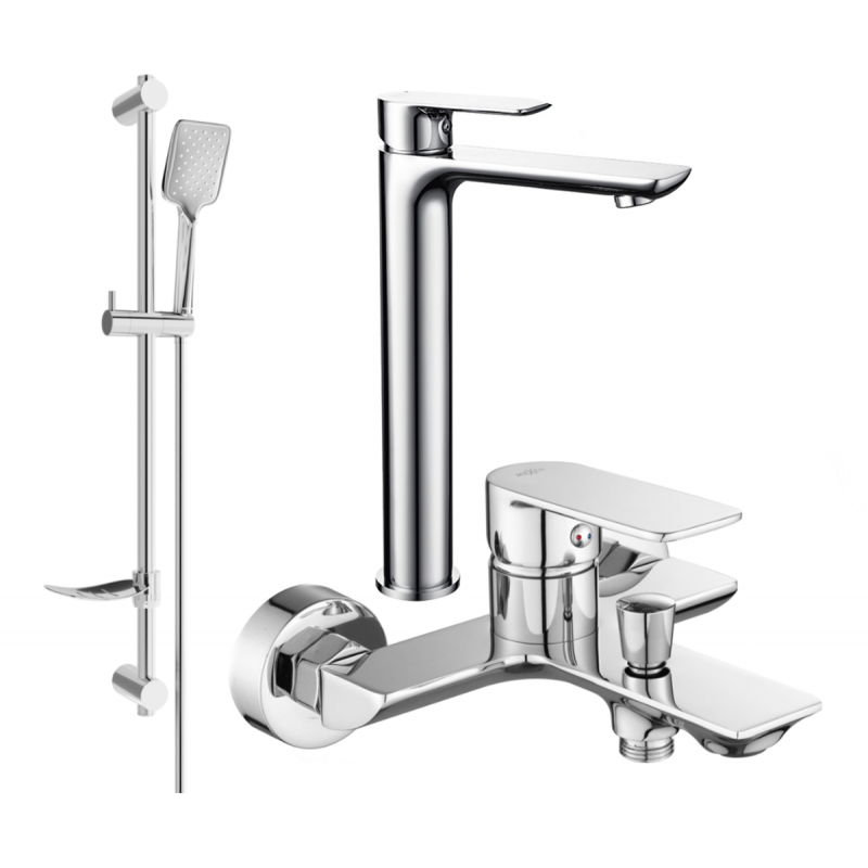Mexen Alfa DF62 bathtub set, Chrome - 745713DF62-00