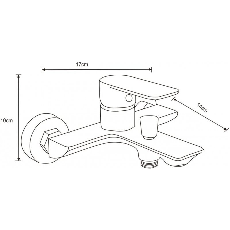 Mexen Alfa DF62 bath set, gold - 745713DF62-50