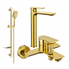 Mexen Alfa DF62 bathtub set, Gold - 745713DF62-50
