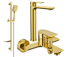 Mexen Alfa DF62 bathtub set, Gold - 745713DF62-50