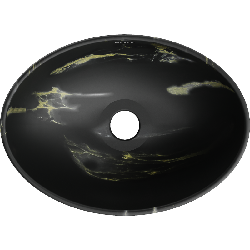 Mexen Elza countertop sink 40 x 33 cm, black stone - 21014084