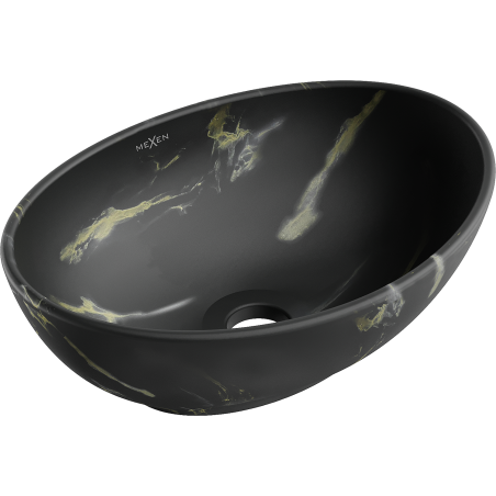 Mexen Elza countertop washbasin 40 x 33 cm, black stone - 21014084