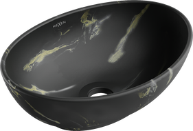 Mexen Elza countertop washbasin 40 x 33 cm, black stone - 21014084