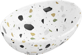 Mexen Elza countertop washbasin 40 x 33 cm, white terrazzo stone - 21014083
