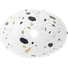 Mexen Elza countertop washbasin 40 x 33 cm, white terrazzo stone - 21014083