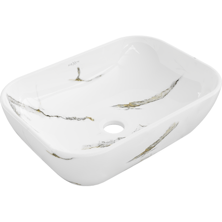 Mexen Rita countertop washbasin 45 x 32 cm, white stone - 21084581