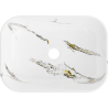 Mexen Rita countertop washbasin 45 x 32 cm, white stone - 21084581