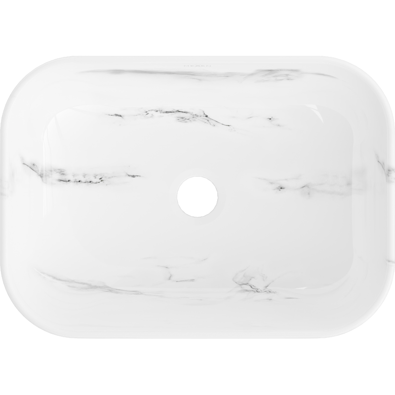 Mexen Rita countertop washbasin 45 x 32 cm, white stone - 21084582