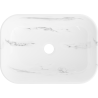 Mexen Rita countertop basin 45 x 32 cm, white stone - 21084582
