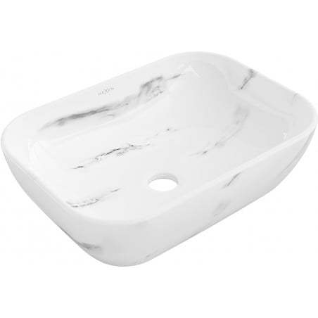 Mexen Rita countertop basin 45 x 32 cm, white stone - 21084582