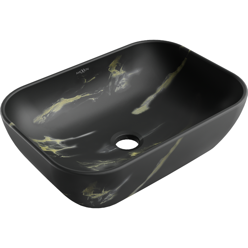 Mexen Rita countertop washbasin 45 x 32 cm, black stone - 21084588