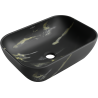 Mexen Rita countertop washbasin 45 x 32 cm, black stone - 21084588