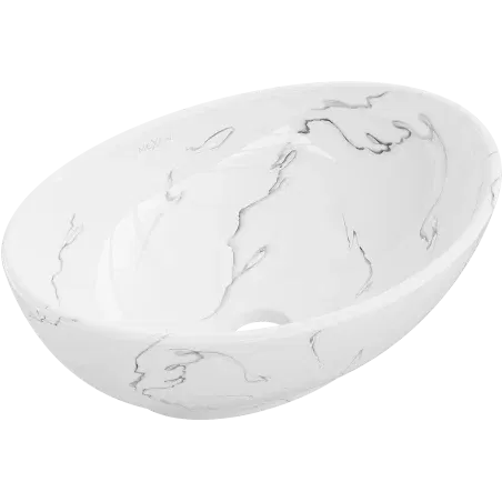 Mexen Elza countertop sink 40 x 33 cm, white stone - 21014081
