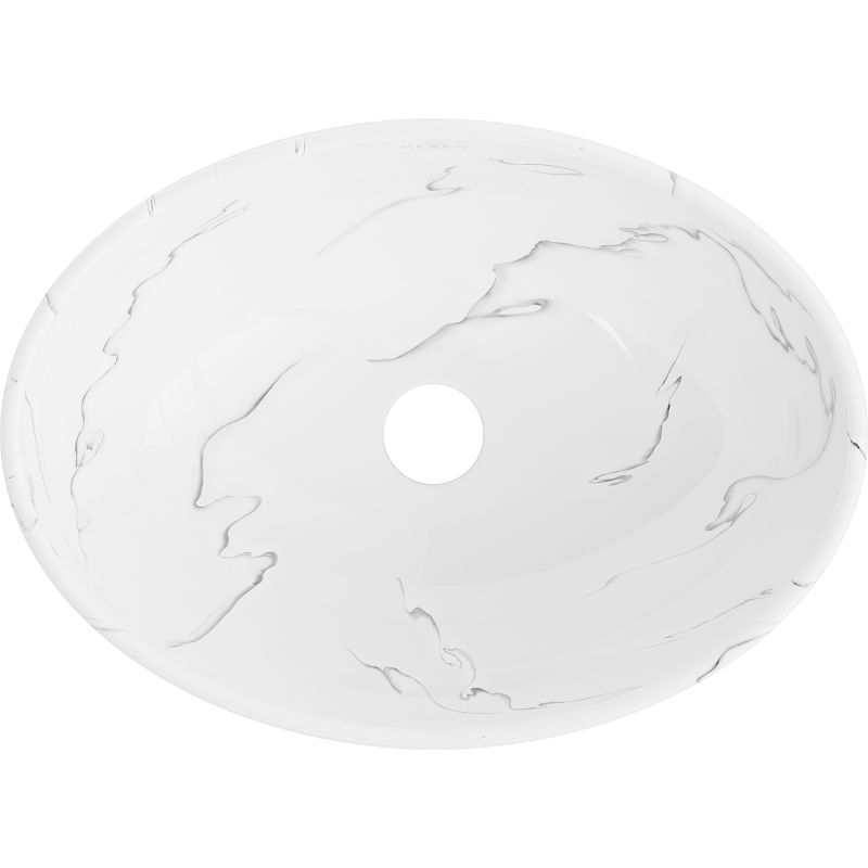 Mexen Elza countertop sink 40 x 33 cm, white stone - 21014081