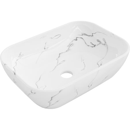 Mexen Rita countertop sink 45 x 32 cm, white stone - 21084583