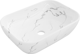 Mexen Rita countertop sink 45 x 32 cm, white stone - 21084583