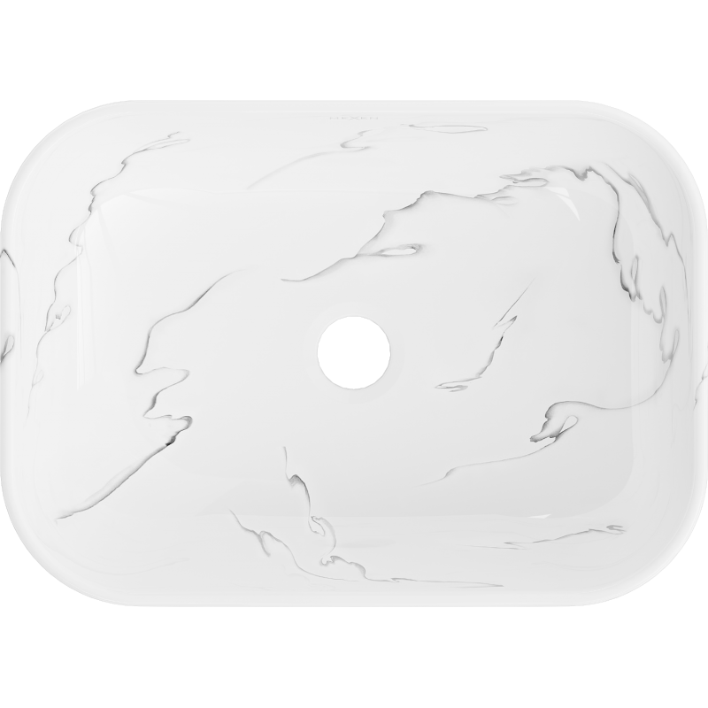 Mexen Rita countertop sink 45 x 32 cm, white stone - 21084583