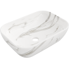 Mexen Rita countertop washbasin 45 x 32 cm, white stone - 21084584