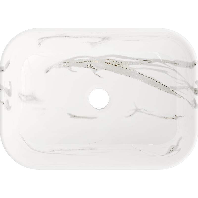 Mexen Rita countertop washbasin 45 x 32 cm, white stone - 21084584