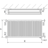 Mexen CVH30 Hygiene Panel Heater 600 x 700 mm, Bottom Connection, 1056 W, White - W630H-060-070-00