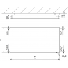 Mexen CVHF20 Hygiene Flat Panel Radiator 300 x 1000 mm, Bottom Connection, 568 W, White - W620HF-030-100-00