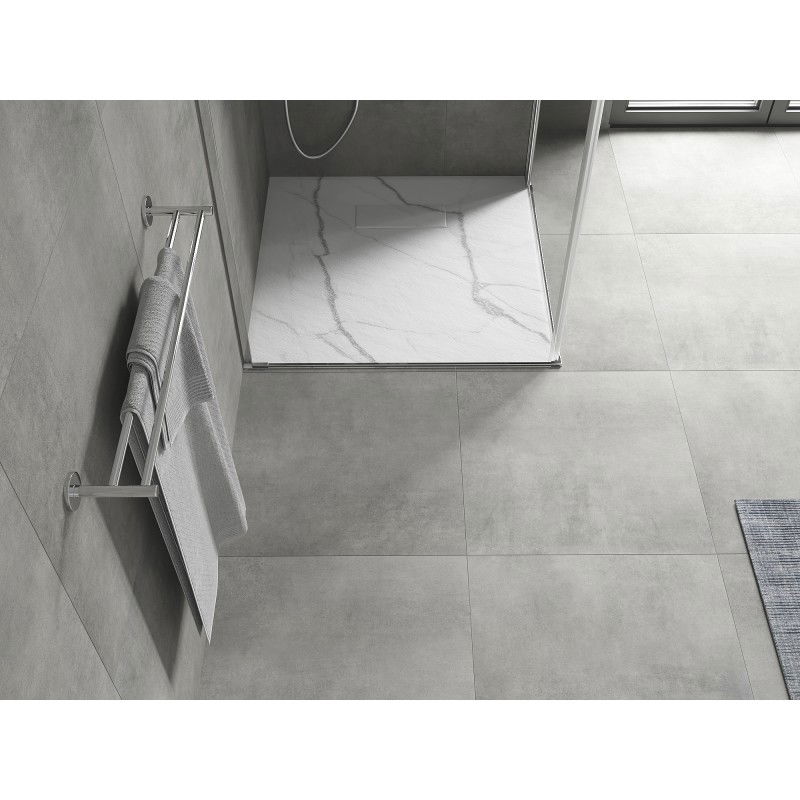 Mexen Hugo square shower tray SMC 80 x 80 cm, white stone - 42158080