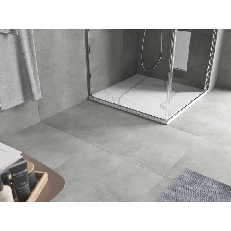 Mexen Hugo square shower tray SMC 80 x 80 cm, white stone - 42158080