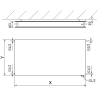 Mexen CVHF20 Hygiene Flat Panel Radiator 300 x 1800 mm, bottom connection, 1022 W, white - W620HF-030-180-00