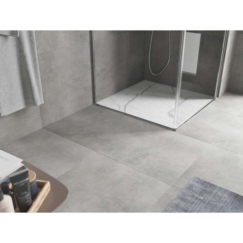 Mexen Hugo square shower tray SMC 90 x 90 cm, white stone - 42159090