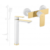 Mexen Alfa DF62 shower set, White/Gold - 745714DF62-25