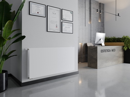 Mexen CVHF20 Hygiene Flat radiator panel 400 x 1000 mm, bottom connection, 719 W, white - W620HF-040-100-00