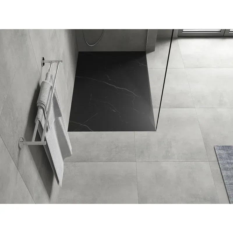 Mexen Hugo rectangular shower tray SMC 100 x 80 cm, black stone - 42758010