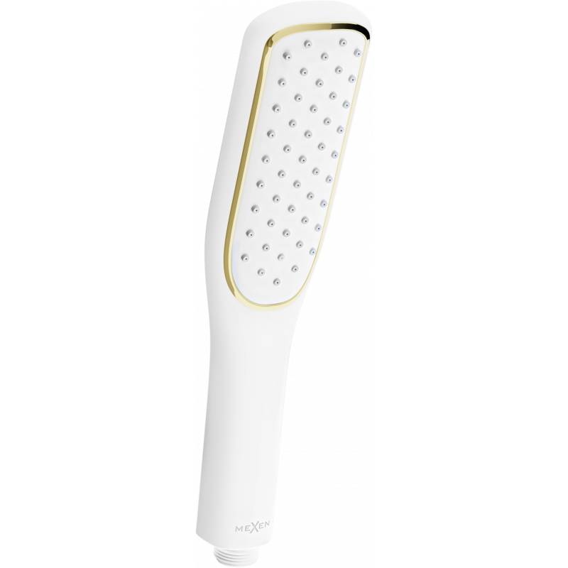 Mexen R-49 1-function shower handle, White/Gold - 79549-25