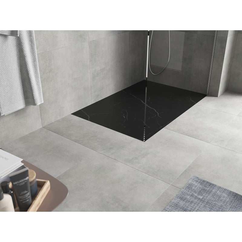 Mexen Hugo rectangular SMC shower tray 120 x 90 cm, black stone - 42759012