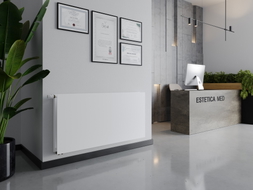 Mexen CVHF20 Hygiene Flat panel radiator 500 x 1800 mm, bottom connection, 1553 W, white - W620HF-050-180-00