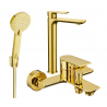 Mexen Alfa R40 bathtub set, Gold - 745713R40-50