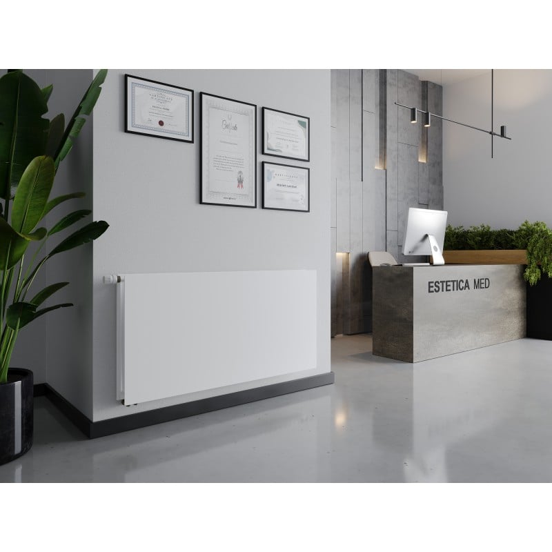 Mexen CVHF20 Hygiene Flat Panel Radiator 900 x 1800 mm, Bottom Connection, 2516 W, White - W620HF-090-180-00