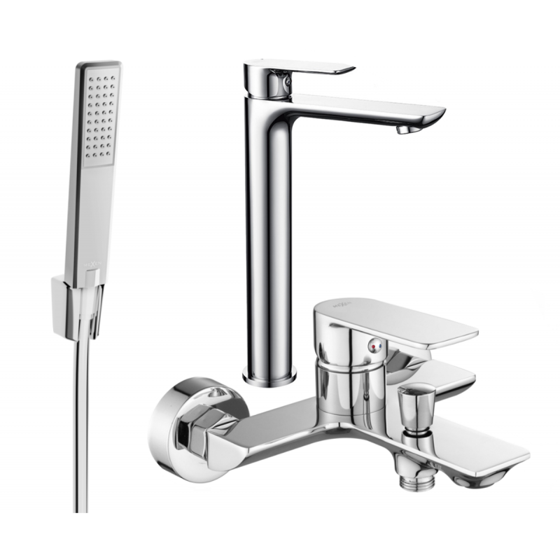 Mexen Alfa R72 bathtub set, Chrome - 745713R72-00