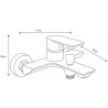 Mexen Alfa R62 bathtub set, Chrome - 745713R62-00