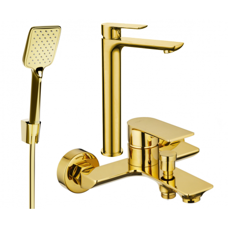 Mexen Alfa R62 Bath Set, Gold - 745713R62-50